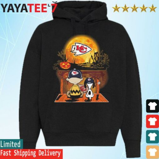 Charlie Brown and Snoopy Kansas City Chief football Halloween 2022 shirt