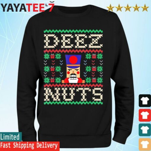 Deez Nuts Nutcracker Ugly Christmas Sweater Funny Meme T-Shirt