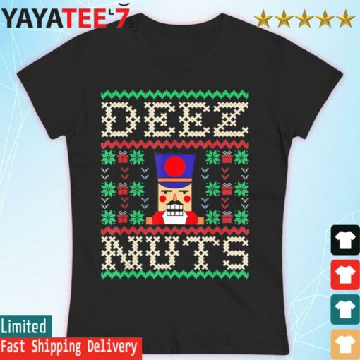 Deez Nuts Nutcracker Ugly Christmas Sweater Funny Meme T-Shirt