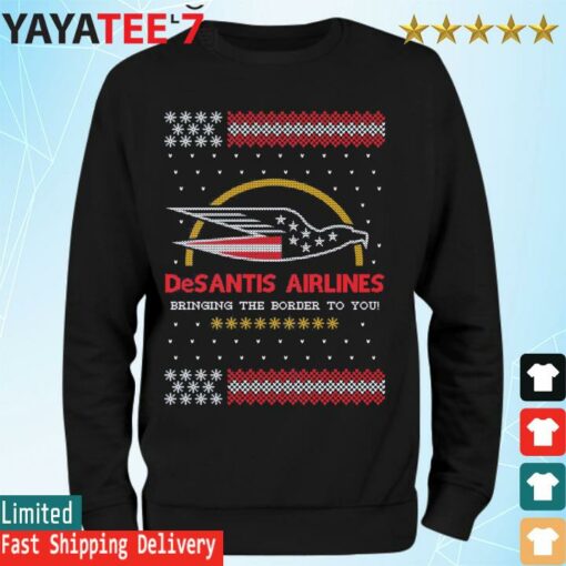 Desantis Airlines Tacky ugly Christmas Sweater