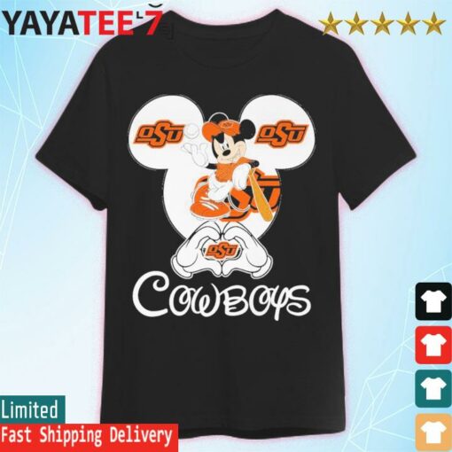 Disney Mickey Mouse I Love OSU Cowboys shirt