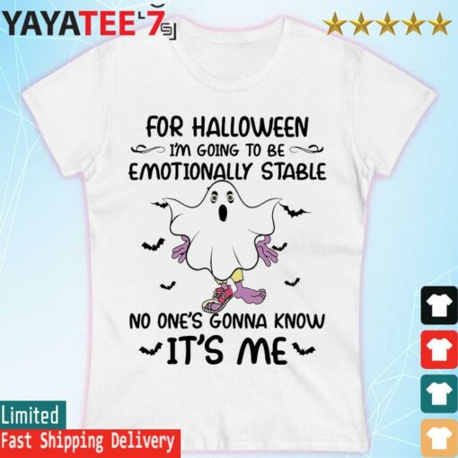 Ghost Peanut for Halloween I’m going to be Emotionally Stable no one’s gonna know it’s me Halloween shirt