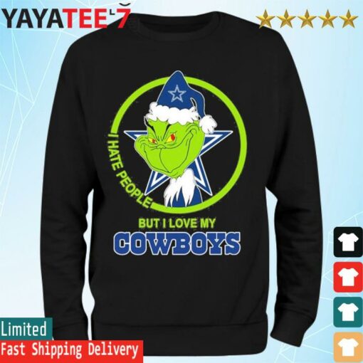 Grinch I Hate People But I Love My Dallas Cowboys christmas 2022 shirt