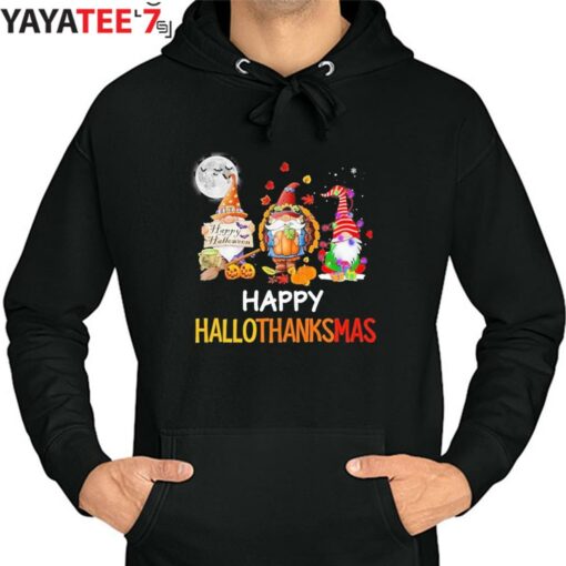 Happy Hallothanksmas Gnomes Halloween &amp Merry Christmas Happy Halloween 2022 T-Shirt