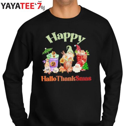 Happy Hallothanksmas, Halloween, Thanksgiving, Christmas T-Shirt