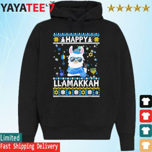 Happy Llamakkah Llama Ugly Hanukkah Ugly sweater