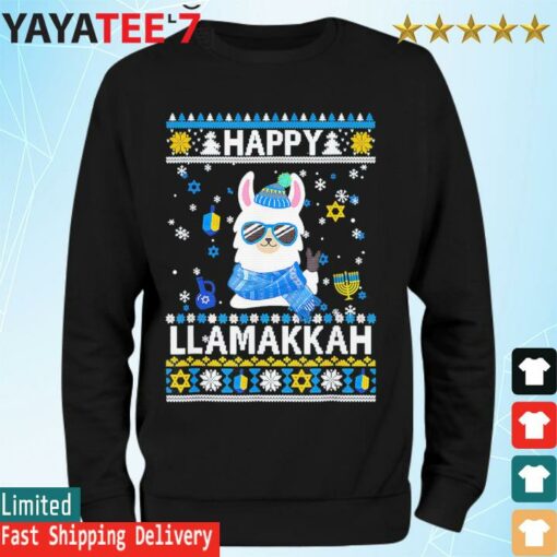 Happy Llamakkah Llama Ugly Hanukkah Ugly sweater