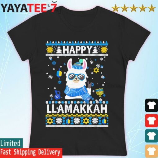 Happy Llamakkah Llama Ugly Hanukkah Ugly sweater