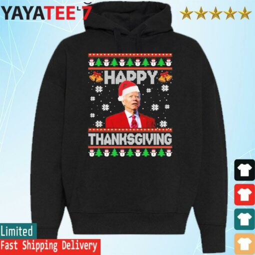 Happy Thanksgiving Funny Joe Biden Christmas 2022 Ugly Sweater