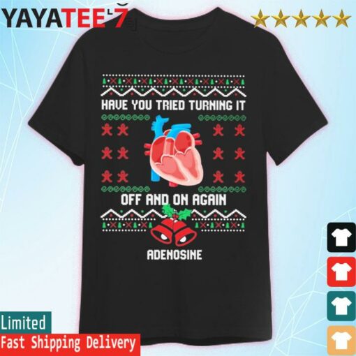 Have you tried turning off and on again ugly Christmas shirt