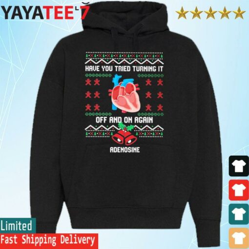 Have you tried turning off and on again ugly Christmas shirt