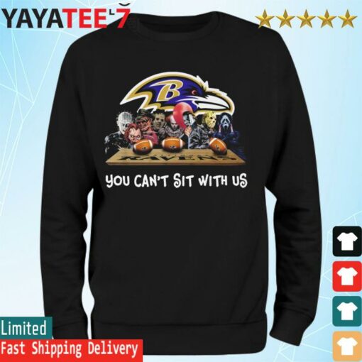 Horror Movie Characters Baltimore Ravens You can’t sit with us Halloween 2022 shirt