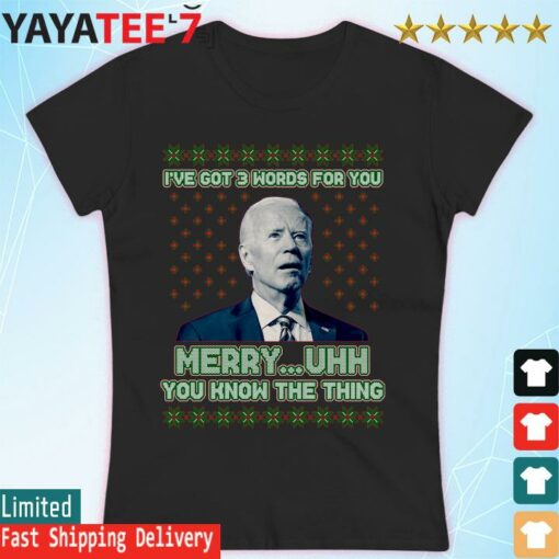 Joe Biden I’ve Got 3 Words For You Merry Uhh You Know The Thing Ugly Sweater