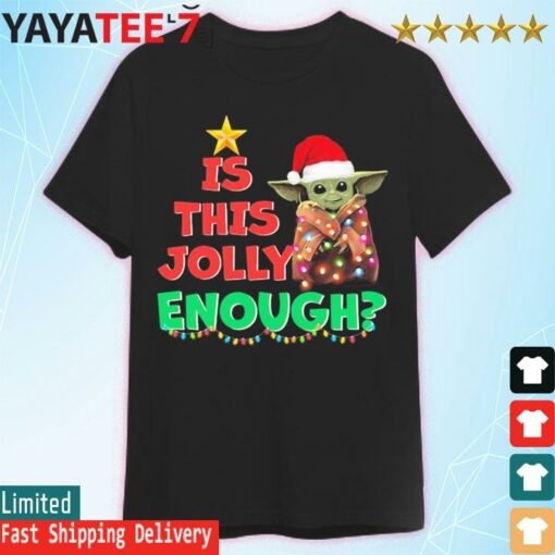 Merry Christmas Santa Baby Yoda light is this jolly enough sweatshirt