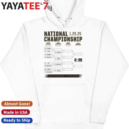 Official 2025 College Football Playoff National Championship Bracket shirt