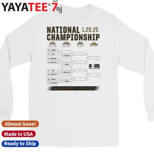 Official 2025 College Football Playoff National Championship Bracket shirt