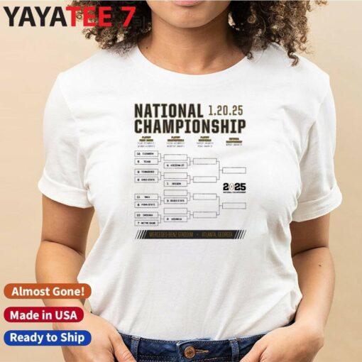 Official 2025 College Football Playoff National Championship Bracket shirt