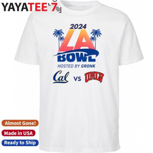 Official California Golden Bears vs. UNLV Rebels 2024 LA BOWL Hosted by Gronk Matchup T-Shirt