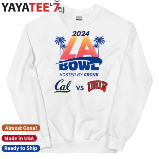 Official California Golden Bears vs. UNLV Rebels 2024 LA BOWL Hosted by Gronk Matchup T-Shirt