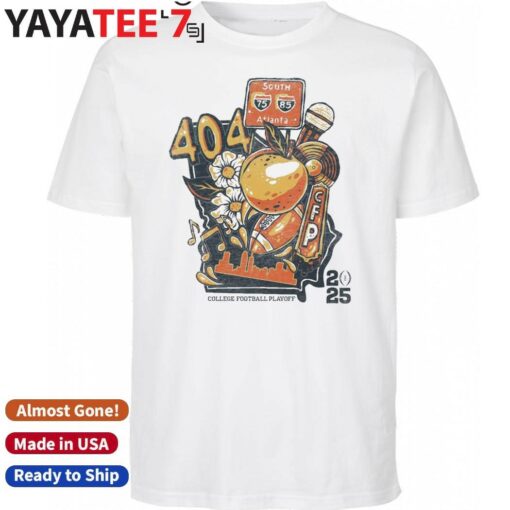 Official College Football Playoff 2025 Atlanta 404 White Shirt