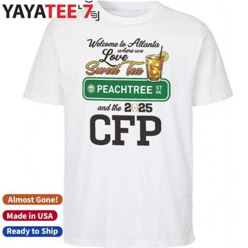 Official College Football Playoff 2025 National Championship Game Welcome To Atlanta Natural T-Shirt