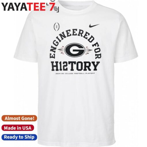 Official Georgia Bulldogs Nike 2024-25 College Football Playoff Engineered for History T-Shirt