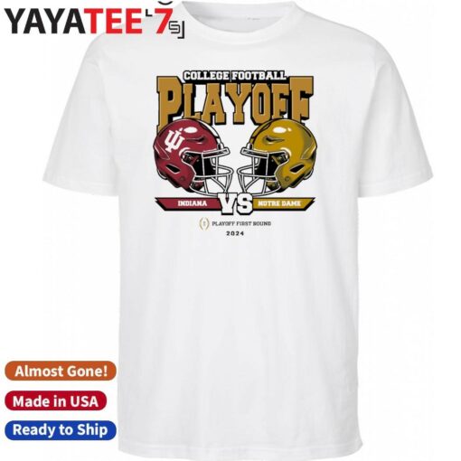 Official Indiana Hoosiers vs. Notre Dame 2025 College Football Playoff First Round Head-To-Head T-Shirt