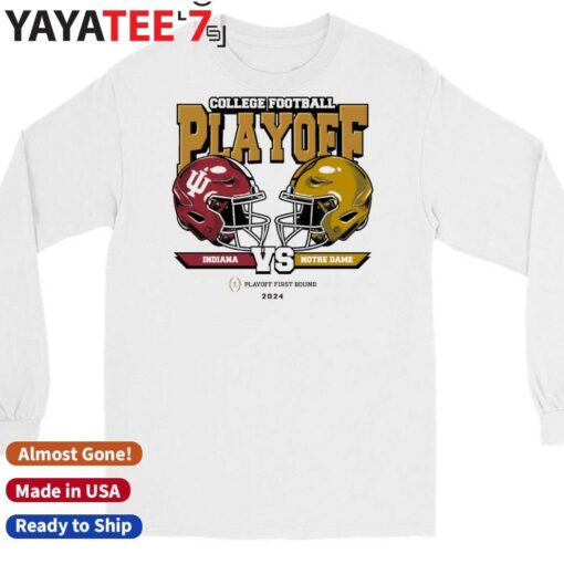 Official Indiana Hoosiers vs. Notre Dame 2025 College Football Playoff First Round Head-To-Head T-Shirt