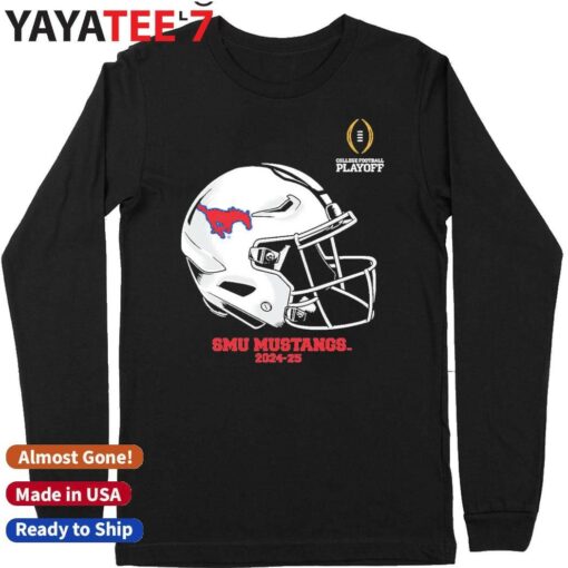 Official SMU Mustangs 2025 College Football Playoff SMU Helmet T-Shirt