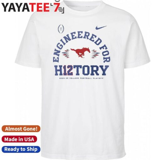 Official SMU Mustangs Nike 2024-25 College Football Playoff Engineered for History T-Shirt