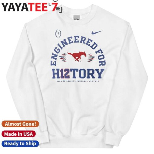 Official SMU Mustangs Nike 2024-25 College Football Playoff Engineered for History T-Shirt