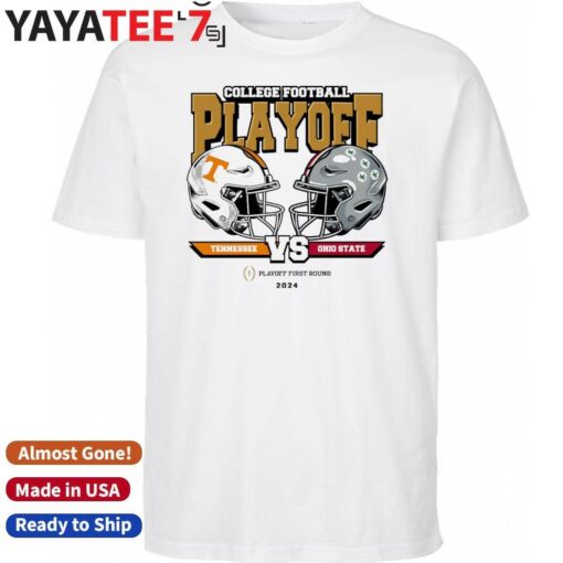 Official Tennessee Volunteers vs Ohio State Buckeyes 2025 College Football Playoff First Round Head-To-Head T-Shirt