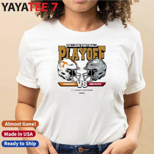 Official Tennessee Volunteers vs Ohio State Buckeyes 2025 College Football Playoff First Round Head-To-Head T-Shirt