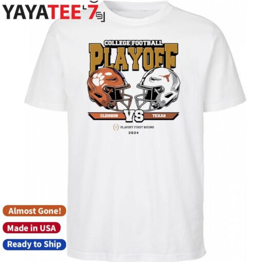 Official Texas Longhorns vs. Clemson Tigers 2025 College Football Playoff First Round Head-To-Head T-Shirt