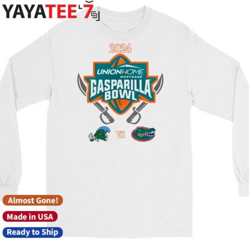 Official Tulane Green Wave vs. Florida Gators 2024 Union Home Mortgage Gasparilla Bowl Matchup T-Shirt