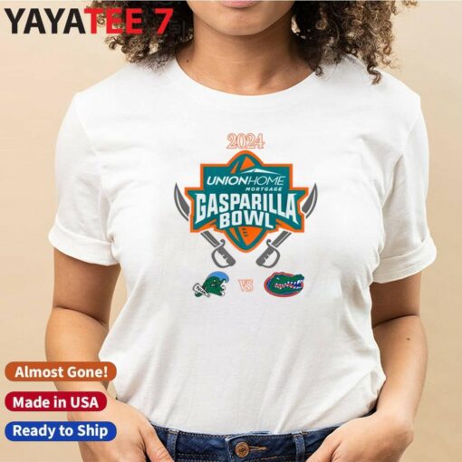 Official Tulane Green Wave vs. Florida Gators 2024 Union Home Mortgage Gasparilla Bowl Matchup T-Shirt