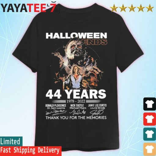 Original Halloween Ends 44 years 1978-2022 thank you for the memories signatures shirt