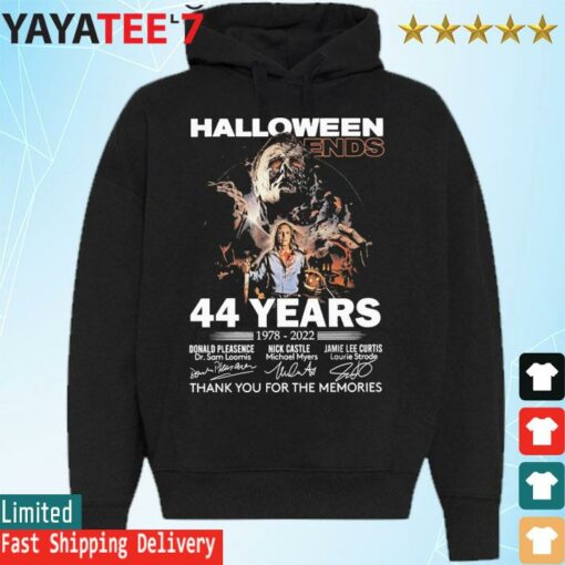 Original Halloween Ends 44 years 1978-2022 thank you for the memories signatures shirt