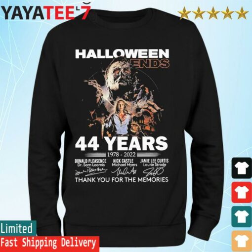 Original Halloween Ends 44 years 1978-2022 thank you for the memories signatures shirt