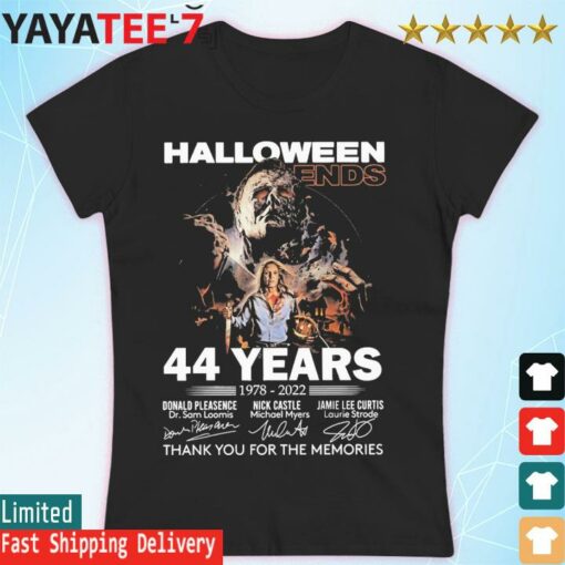 Original Halloween Ends 44 years 1978-2022 thank you for the memories signatures shirt