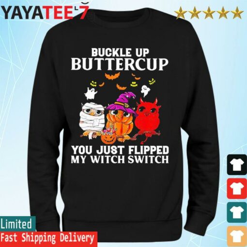 Owls buckle up buttercup You just flipped my Witch Switch Halloween 2022 shirt