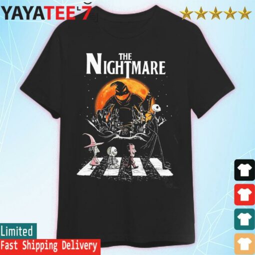 The Nightmare Jack Skellington And Babies Halloween Abbey Road Shirt