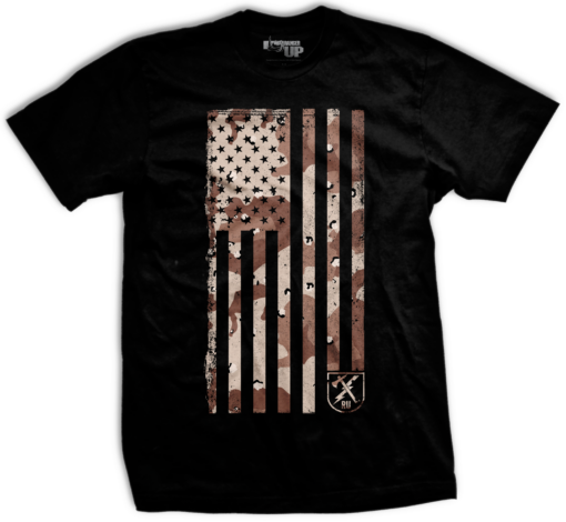 Chocolate Chip Camo Flag T-Shirt