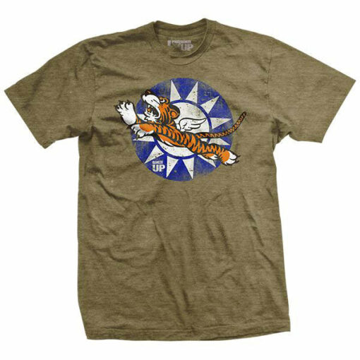 Flying Tigers Bomber T-Shirt – Heather Brown