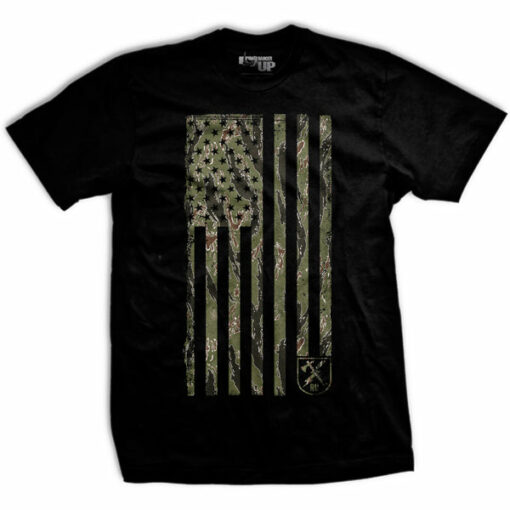 Tiger Stripe Camo Flag T-Shirt