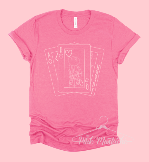 Bella Canvas Soft Style Western Queen Cards Style Tee Youth and Adult Sizes