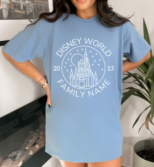 Blue Magical Castle Family Vacation Themed Shirt  Mouse ShirtToddler, Youth, Adult Sizes Mommy and Me Vacation Tees