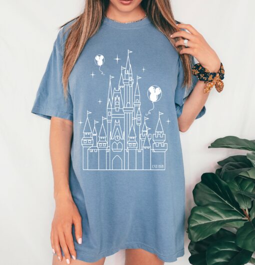 Blue Magical Castle Vacation Themed Shirt  Mouse ShirtToddler, Youth, Adult Sizes Mommy and Me Vacation Tees