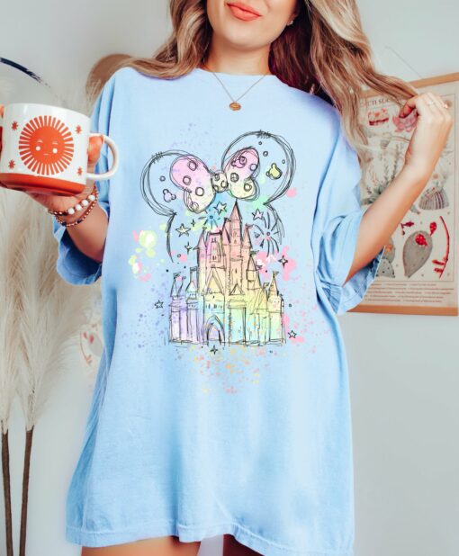 Blue Toddler, Youth, and Adult Magical Vacation Castle Themed Shirt  Mouse Shirt