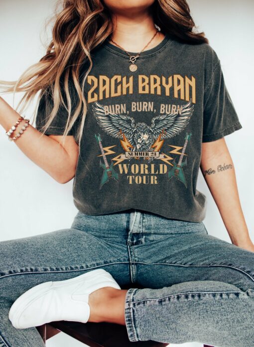 Burn Burn Burn World Tour Something In The Orange Tee CC or Bella  Country Western Tee